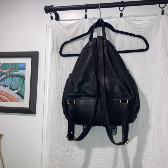 Sopresa! Slouchy super soft black backpack purse main image 4